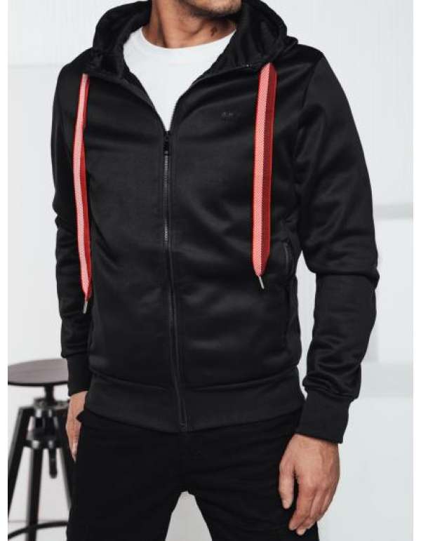 Férfi kapucnis pulóver fekete