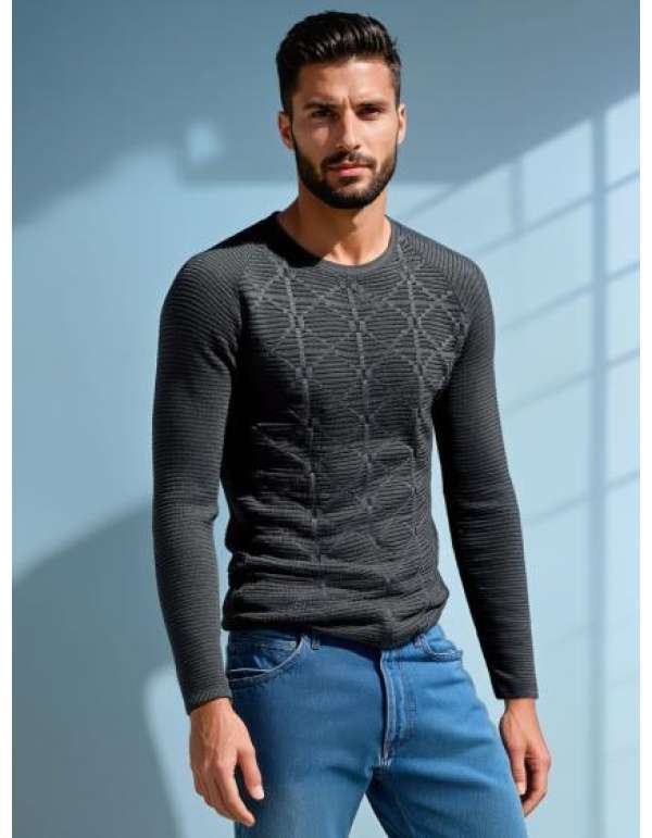 Férfi pulóver antracit