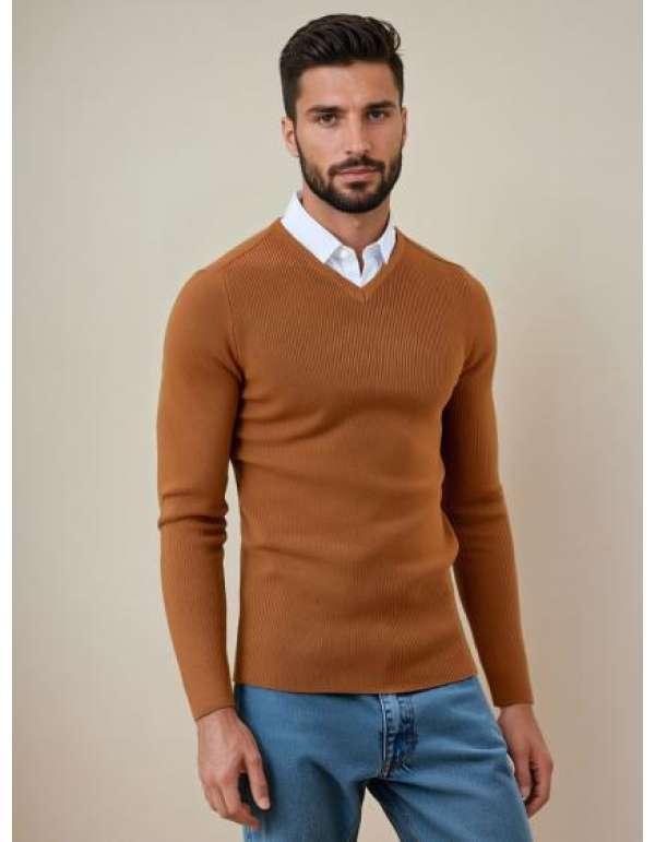 Férfi kamélia pulóver