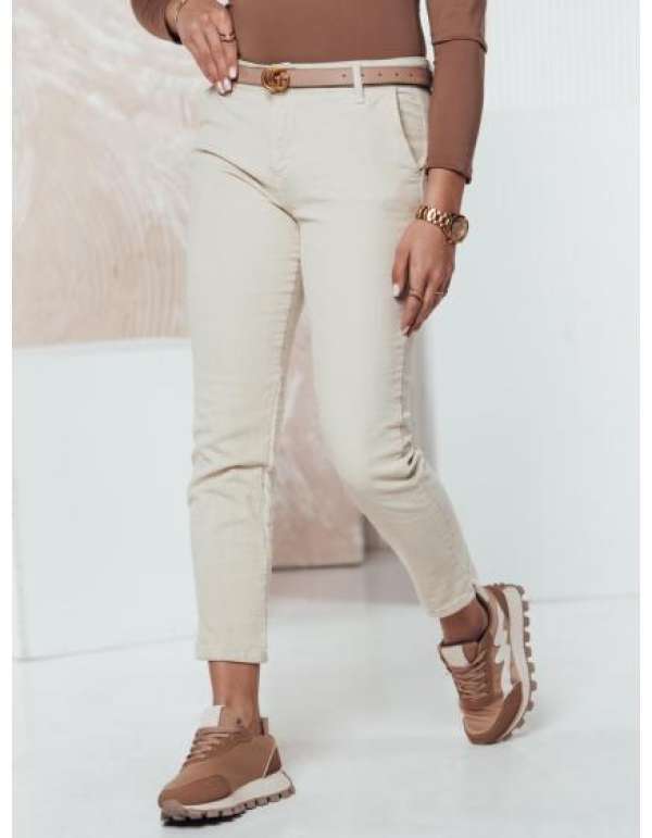 CORDFINE női kordbársony nadrág világos bézs