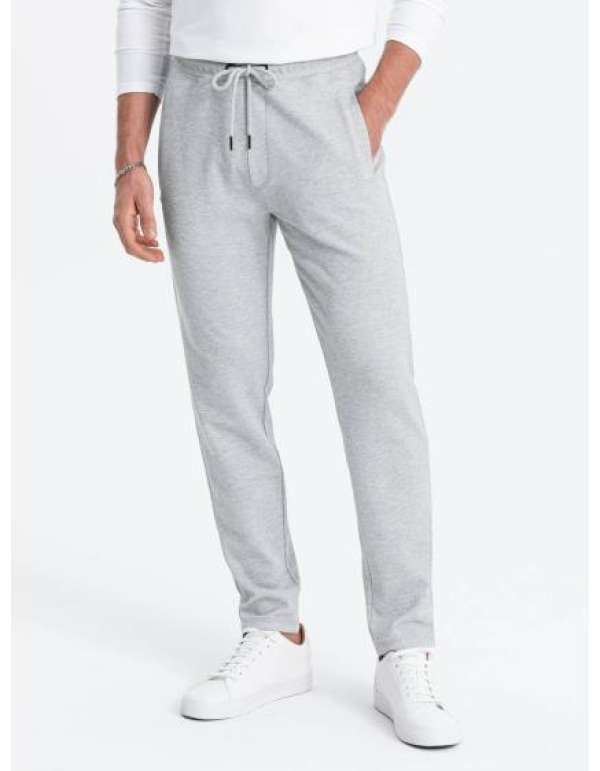 Férfi répa szabású melegítőnadrág - szürke melange V3 OM-PASK-0166