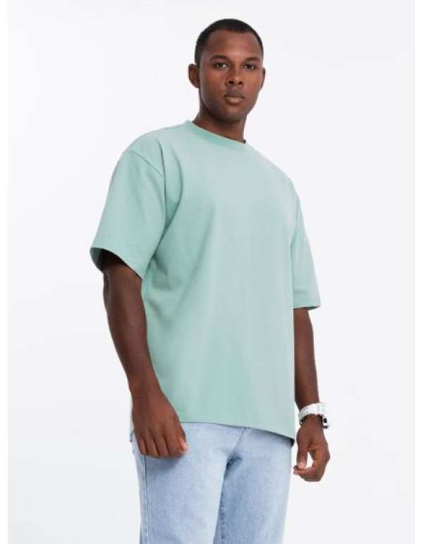 Férfi LOOSE FIT póló zsebbel - bézs V1 OM-TSCT-0171