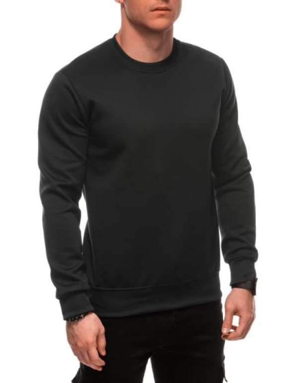 Férfi egyenruhás pulóver BASIC kerek nyakkal - bordó V8 EM-SSBN-0100 EM-SSBN-0100