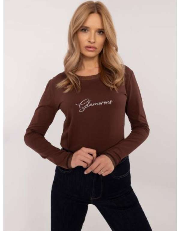 Csokoládé hosszú ujjú blúz