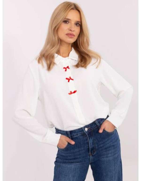 Ecru elegáns női galléros ing