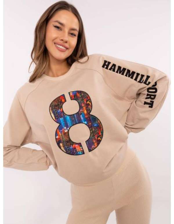 Bézs színű kétrészes szett leggingsszel