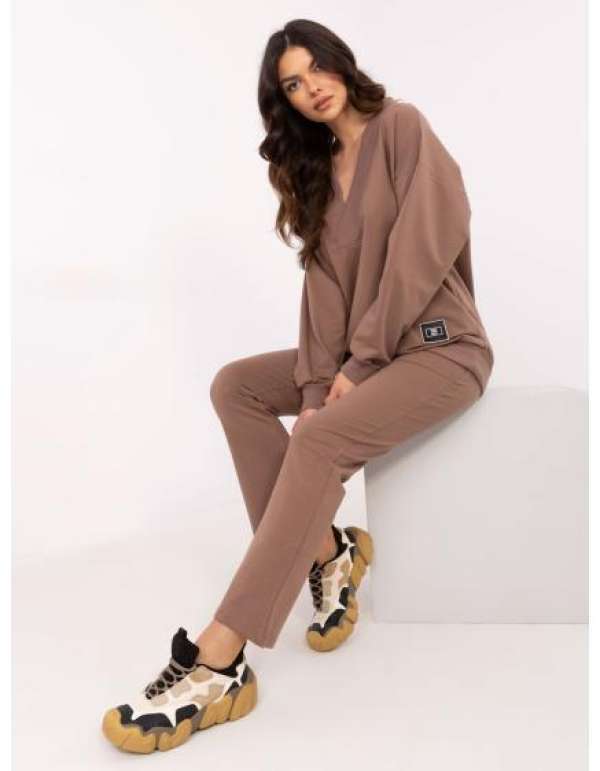 Barna női szett pamutból