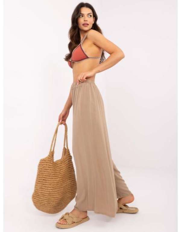 Barna széles szárú nadrág viszkóz anyagból OCH BELLA