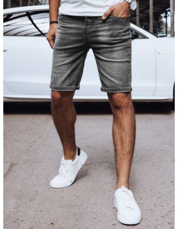 Férfi farmerrövidnadrág, sötét szürke