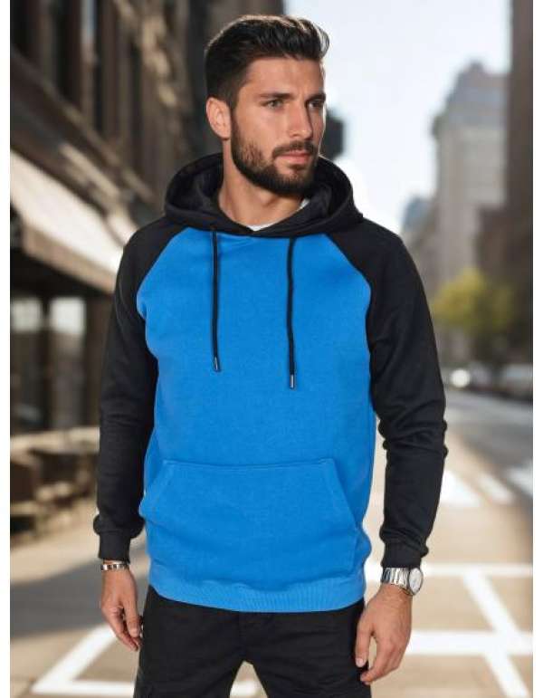 Férfi alap pulóver, kék