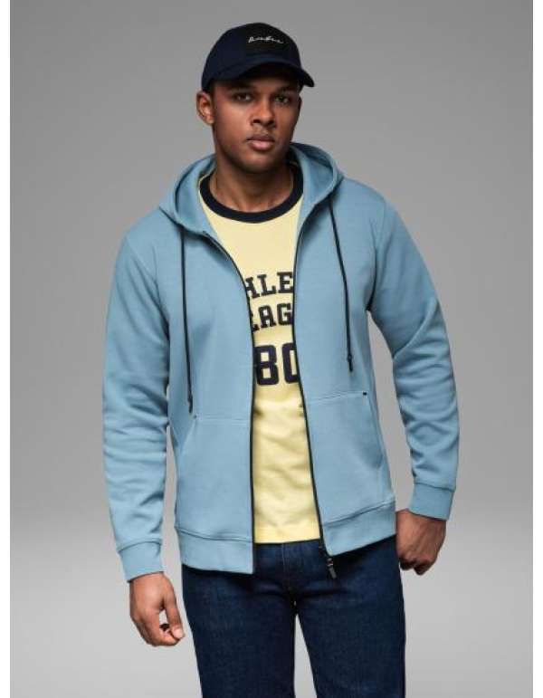 Cipzáras pamut férfi BASIC pulóver - grafit V11 OM-SSBZ-0160