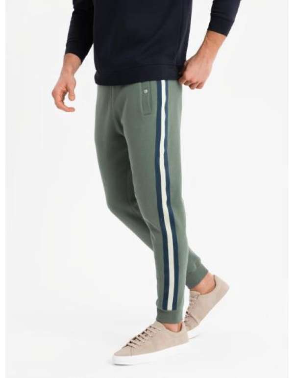 Férfi strukturált kötött melegítőnadrág - grafit V5 OM-PASK-0211