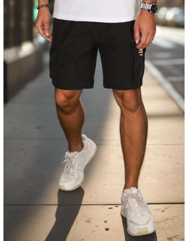 Férfi rövidnadrág, harci, fekete