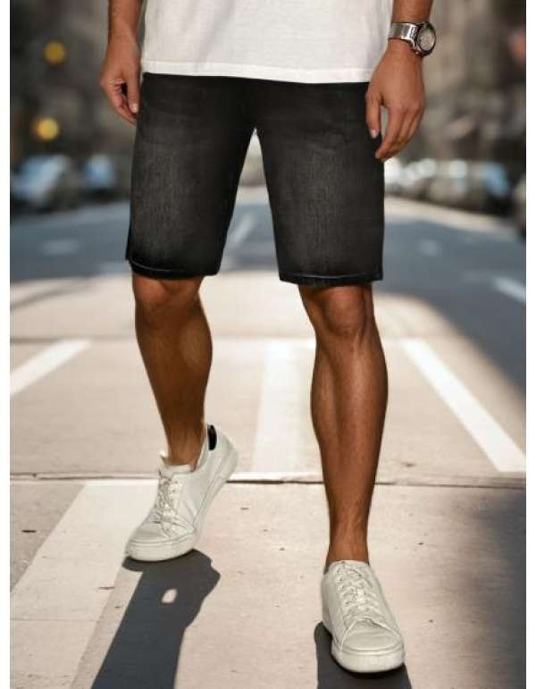 Férfi farmerrövidnadrág, fekete