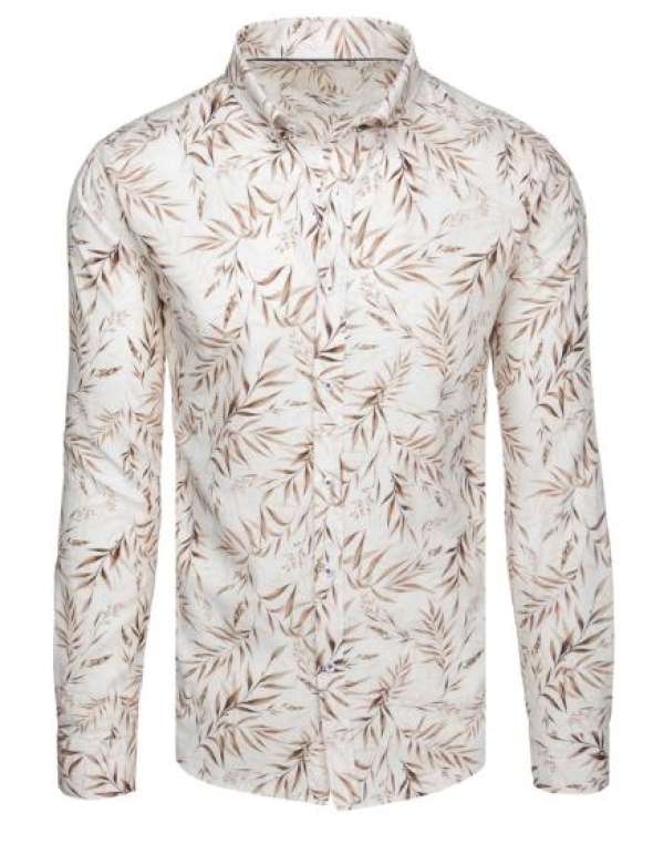 Férfi ing leveles fehér