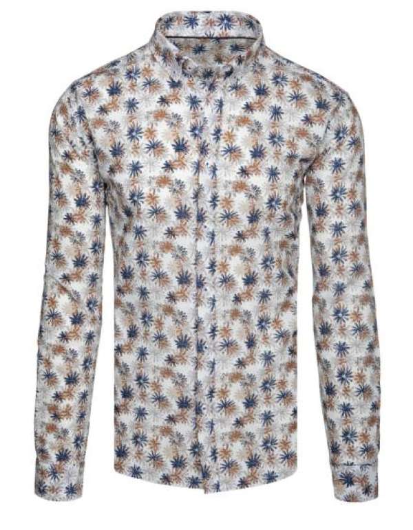 Virágos fehér férfi ing
