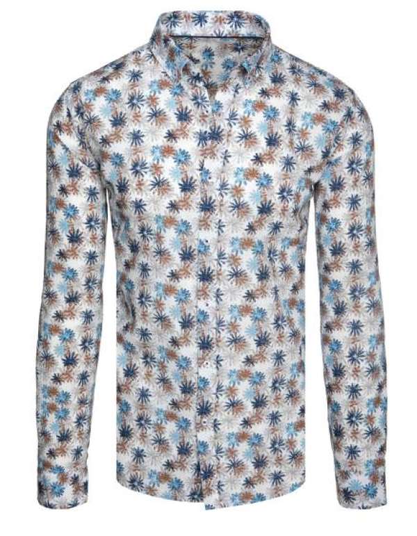 Virágos fehér férfi ing