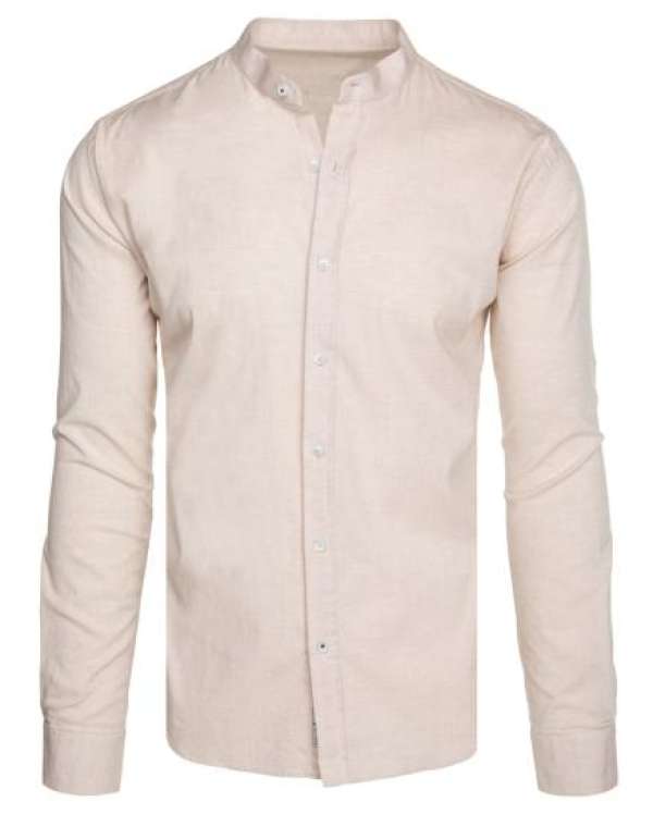 Beige casual férfi ing