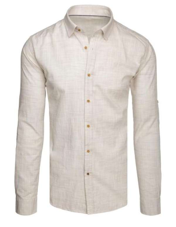 Beige casual férfi ing