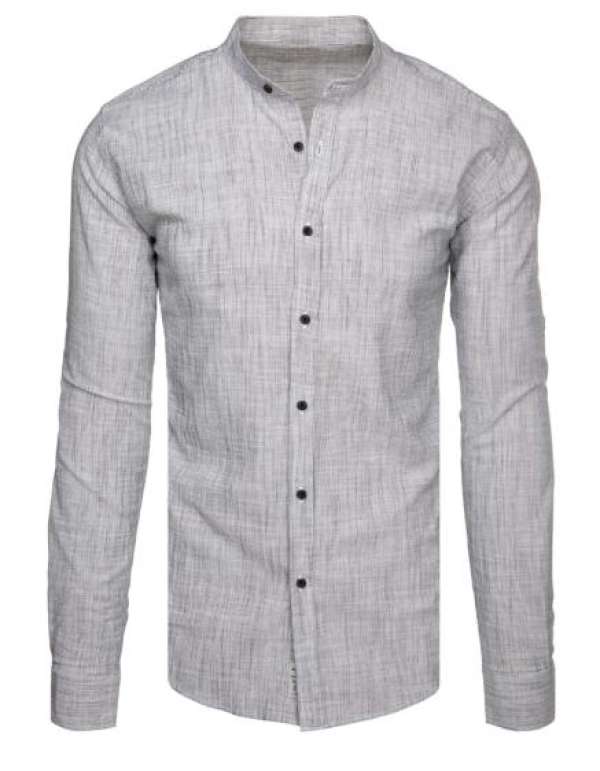 Férfi ing galléros, hosszú ujjú, szürke