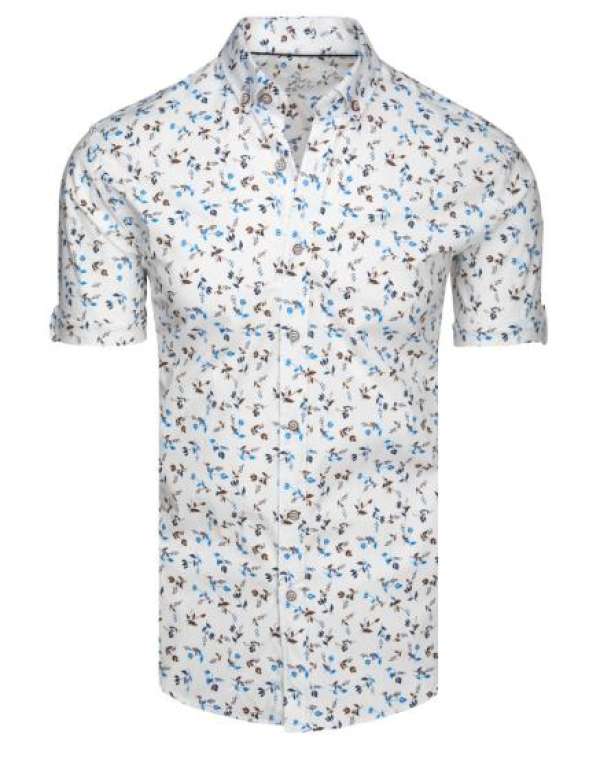 Férfi ing, rövid ujjú, fehér