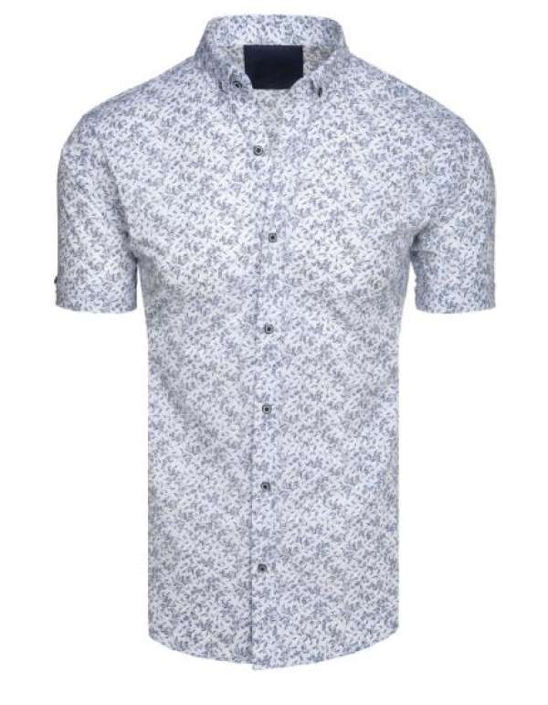 Férfi ing, rövid ujjú, fehér