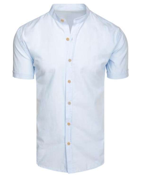 Férfi ing rövid ujjú, kék