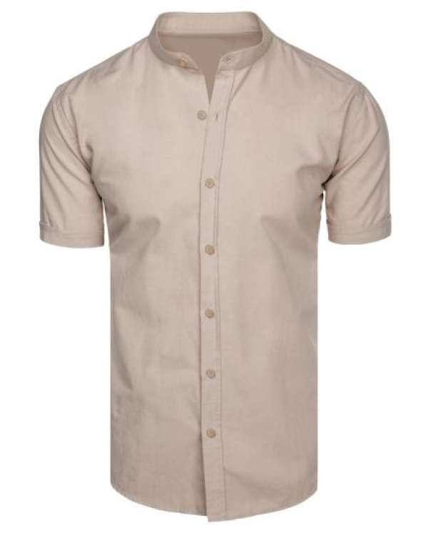 Férfi rövid ujjú ing, bézs