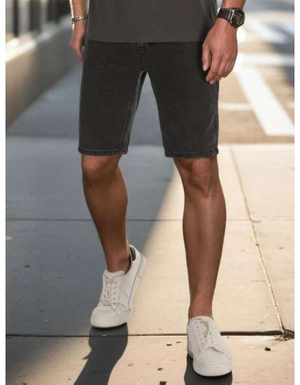 Férfi farmerrövidnadrág, fekete