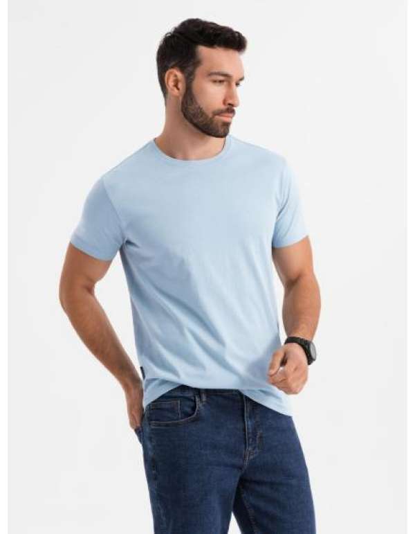 BASIC klasszikus férfi pamut póló - világoskék V19 OM-TSBS-0236