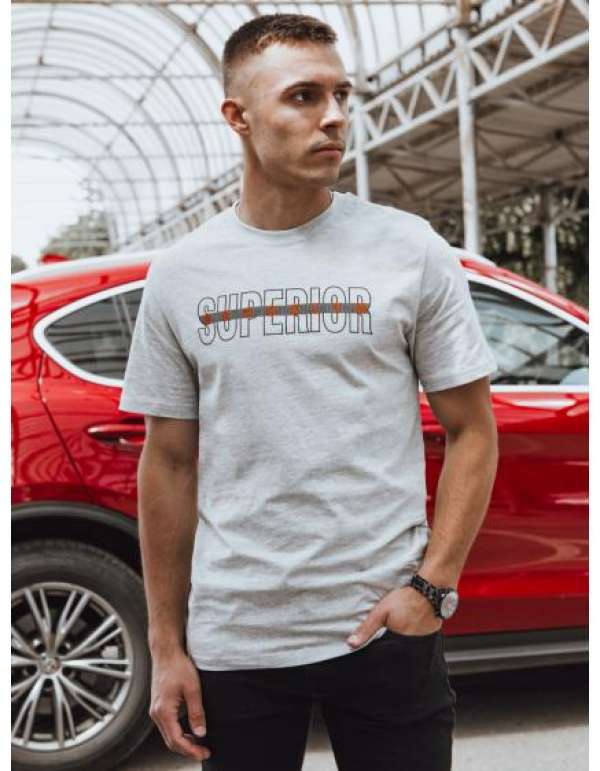 Férfi póló szürke nyomtatott