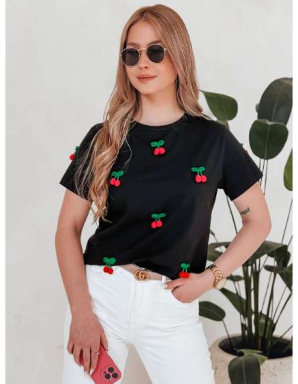 CHERETTE női póló fekete