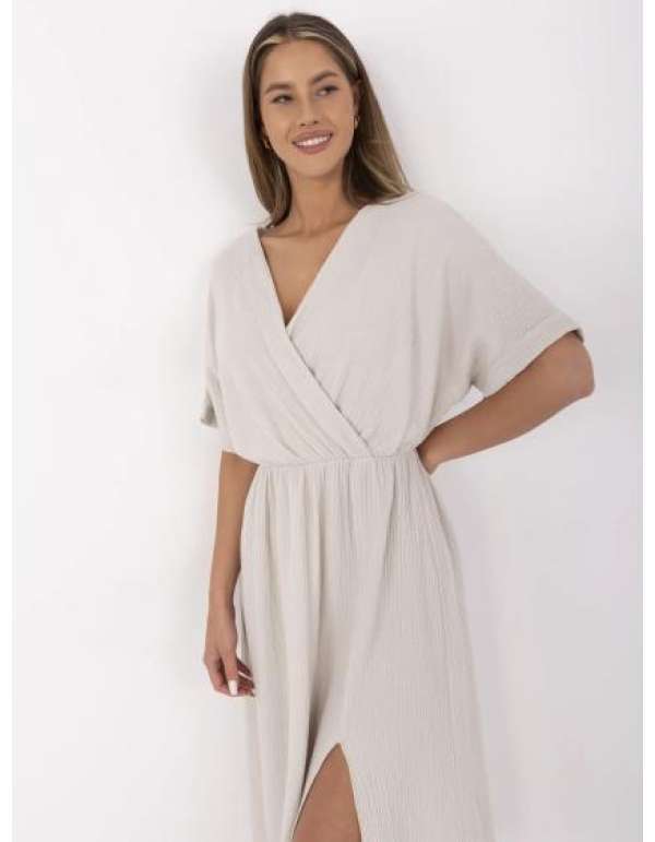 Bézs muszlin nyári ruha