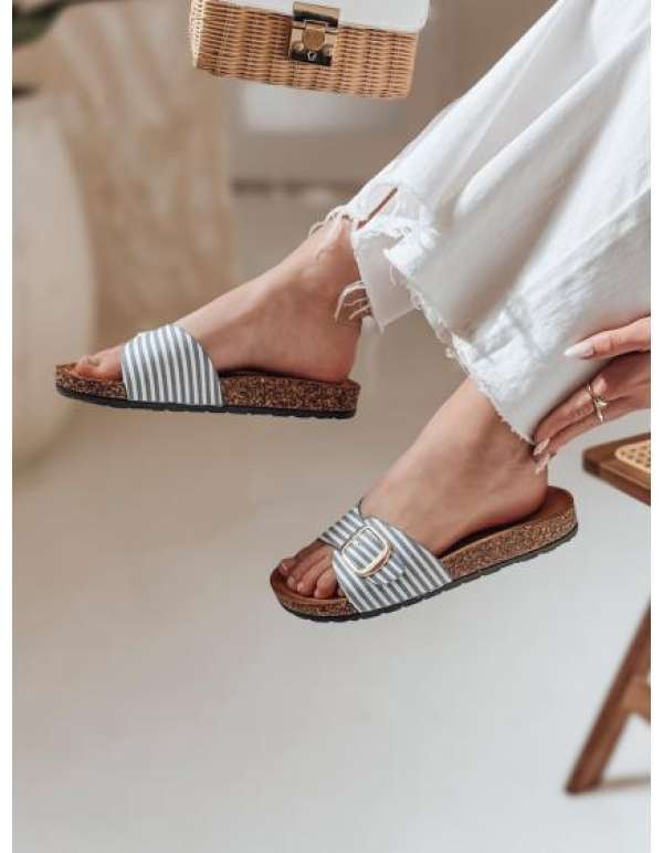 KORKISTI női papucsok, kék színben