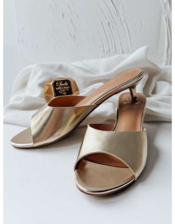 DORIMI női papucsok, arany színben