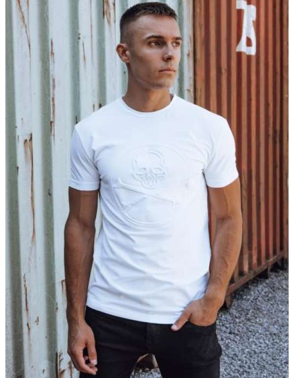 Férfi nyomtatott póló ORA fehér