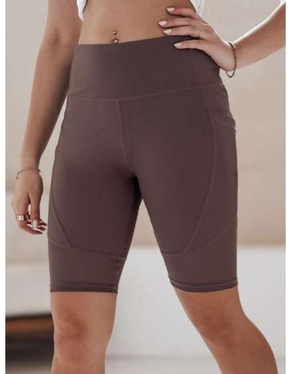 Női kerékpáros rövidnadrág BIKELINE barna
