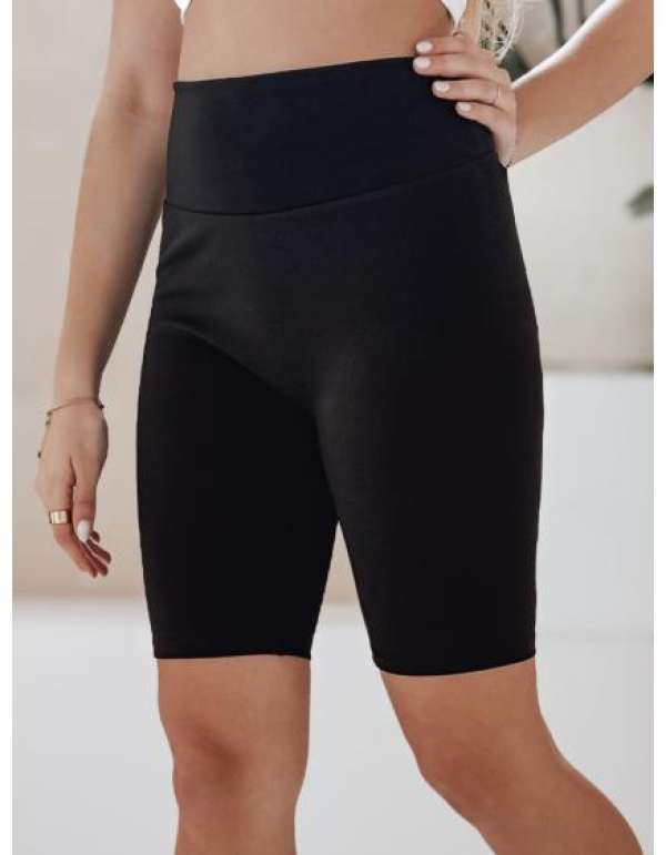 Női kerékpáros rövidnadrág SOFT AND FIT fekete