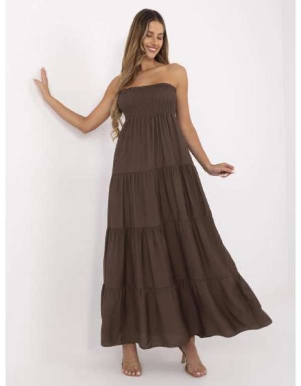 Barna maxiruha viszkóz övvel