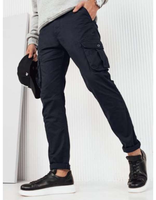 Férfi sötétkék színű cargo nadrág