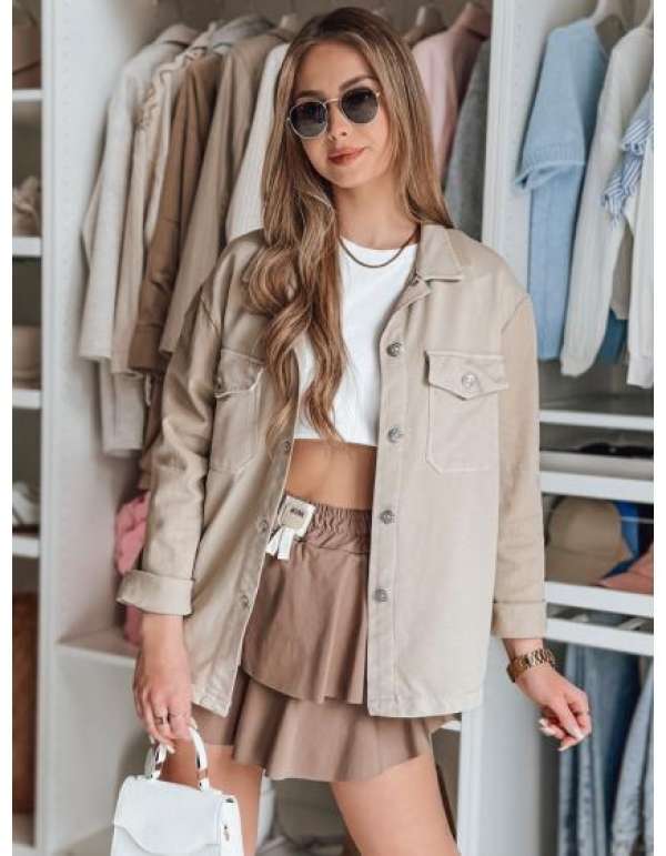 FALBELA mini szoknya volánnal, barna