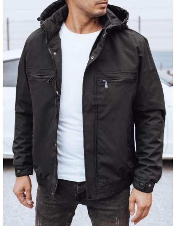 Férfi átmeneti kabát, fekete