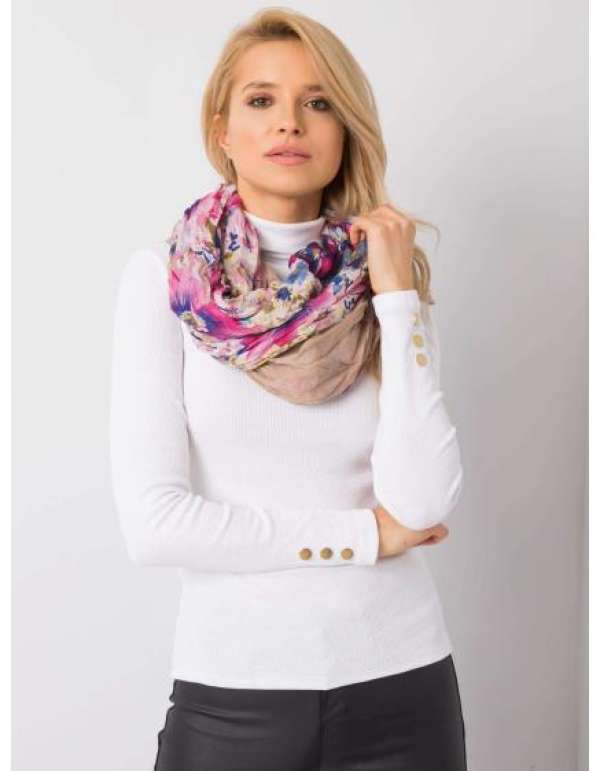 Bézs sál virágokkal