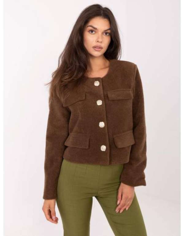 Barna kabát vastagabb anyagból RUE PARIS