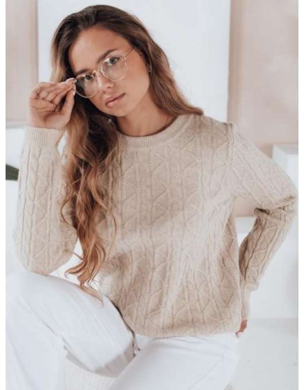 BRAVINA női pulóver, bézs