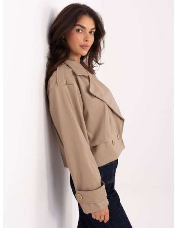 Bézs színű rövid trenchcoat RUE PARIS