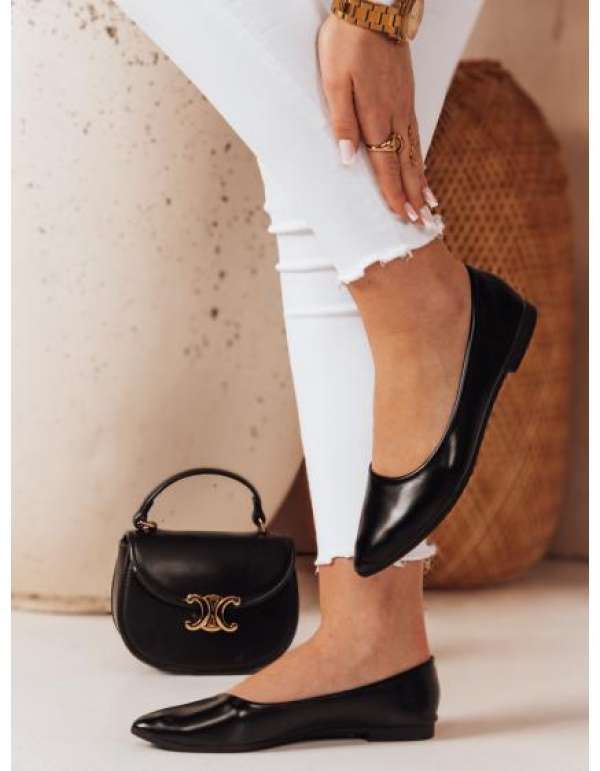 Női balerina cipő orrvédővel ILLARI fekete