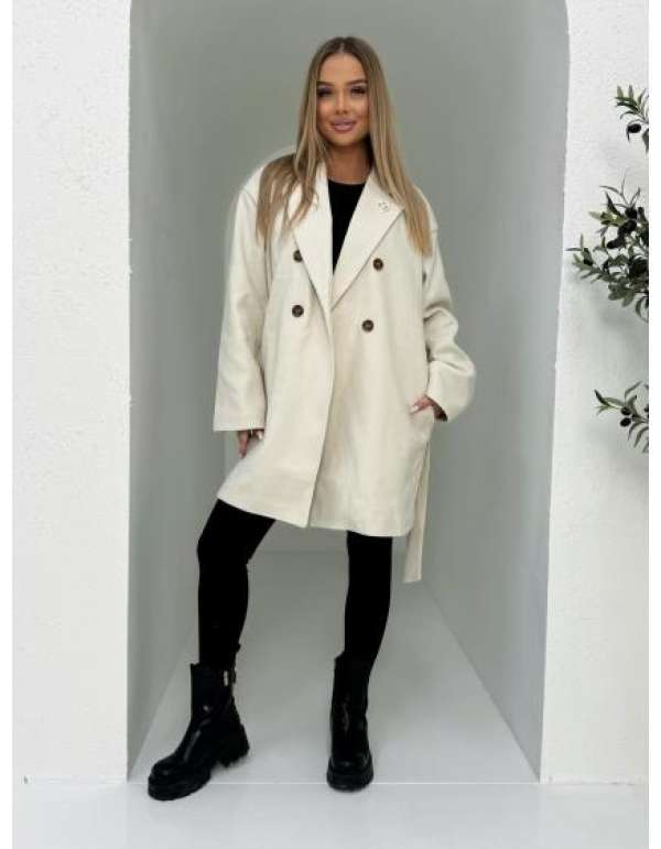 Divatos női kabát CLR039 - bézs