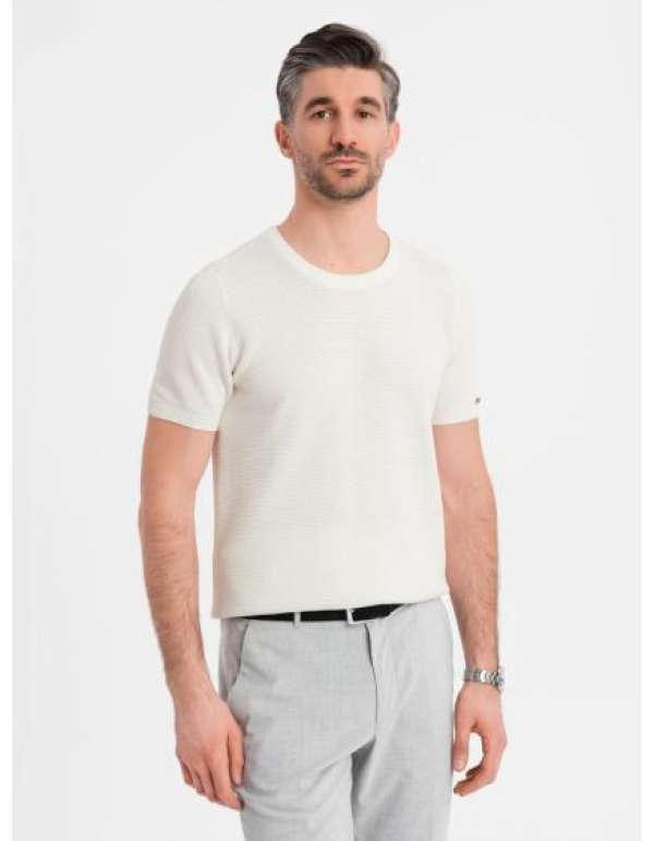 Férfi hosszú, steppelt kabát kapucnival – fekete V1 OM-JALJ-0264