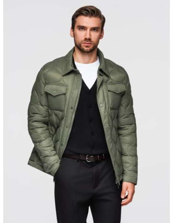 Férfi pólókészlet SLIM FIT hosszú ujjú, V-kivágással és logóval, 2 darab – sötétkék és fekete V3 Z103